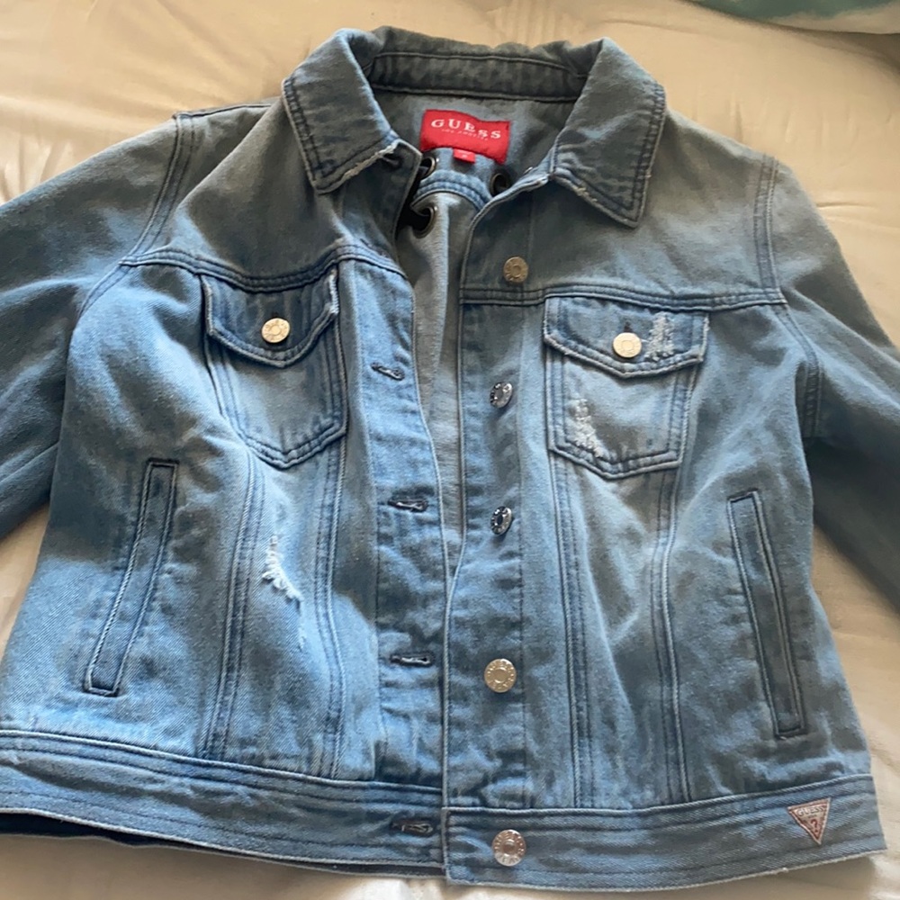 Like new GUESS denim jacket only worn once!